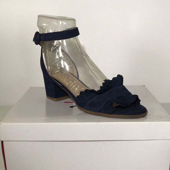 Isaac Mizrahi Live! Suede Block Heel Sandals - Picture 6 of 8